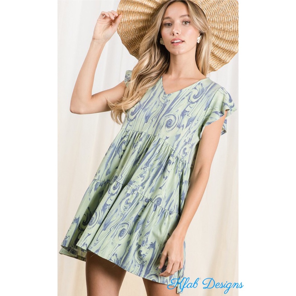 LAST 1! V Neck Ruffle Sleeves, Tiered Ruffle Tunic - Picture 7 of 11